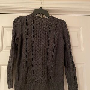 Banana Republic Gray Cable Knit Sweater